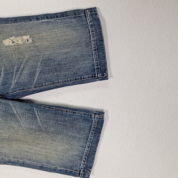 7 For All Mankind Distressed Streetwear Bermuda Grunge Jean Shorts Size 28 - Picture 3 of 10